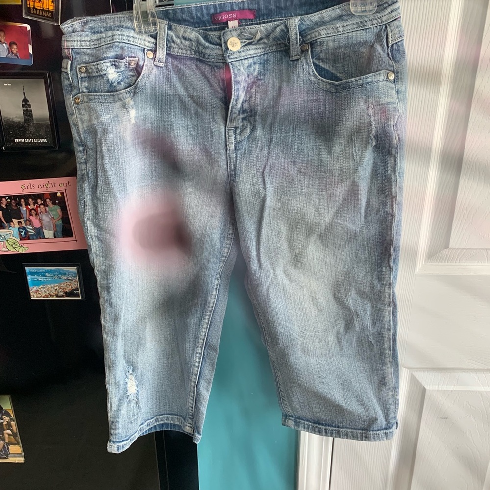Size 11 blue jean capris